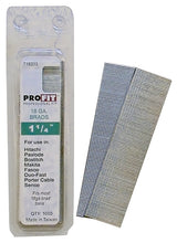 ProFIT 0718203 Series Finish Nail, Glue Collation, 1-1/4 in L, 18 ga, Steel, Electro-Galvanized, Brad Head
