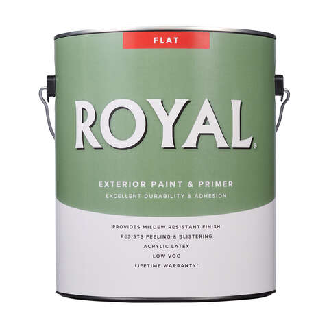 Royal Flat Tint Base Ultra White Base Paint Exterior 1 gal, Pack of 4