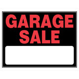 HILLMAN English Black Garage Sale Sign 15 in. H X 19 in. W, Pack of 6