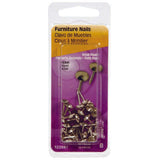 HILLMAN 7/16 in. Furniture Nickel Stainless Steel Nail Round Head, Pack of 6