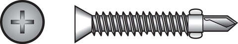 HILLMAN No. 12-24 X 2 in. L Phillips Flat Head Sheet Metal Screws 100 pk