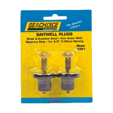 Seachoice Stainless Steel 5/8 in. W Deck and Baitwell Plugs 1 pk