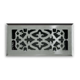 Tru Aire 4 in. H X 10 in. W 1-Way Satin Silver Steel Floor Diffuser