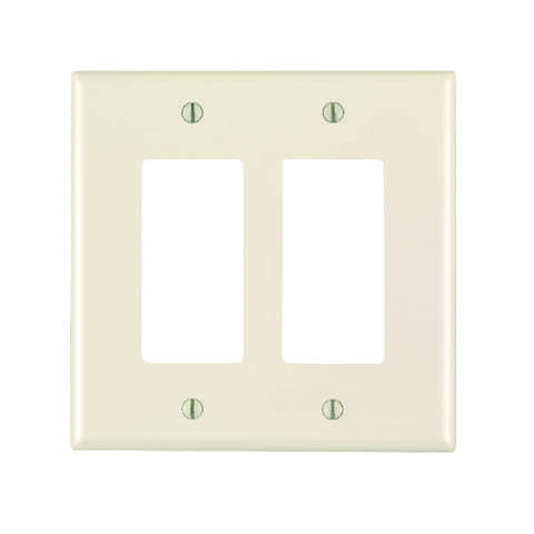 Leviton Decora Light Almond 2 gang Nylon Duplex Wall Plate 1 pk