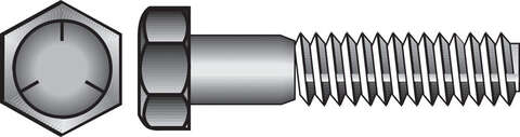 HILLMAN 3/4 in. D X 3-1/2 in. L Heat Treated Zinc Steel Hex Head Cap Screw 20 pk