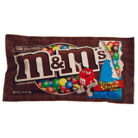 M&M's Milk Chocolate Chocolate Candies 3.14 oz, Pack of 24