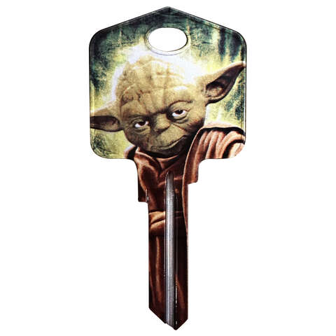 HILLMAN Star Wars Yoda House/Padlock Universal Key Blank KW1/10 Single, Pack of 5
