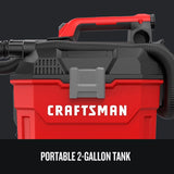 Craftsman V20 CMCV002B 2 gal Cordless Portable Wet/Dry Vacuum