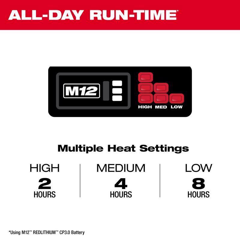 Milwaukee M12 M Long Sleeve Men's Full-Zip Heated Hoodie Kit Gray