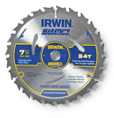 Irwin Marathon 7-1/4 in. D X 5/8 in. Carbide Circular Saw Blade 24 teeth 1 pk, Pack of 10