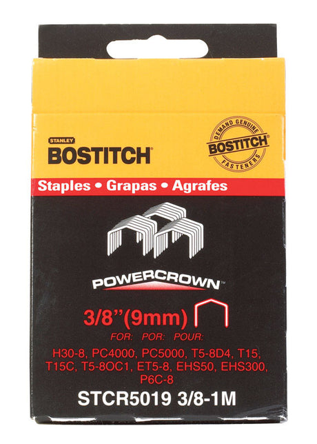 Bostitch STCR-Style 7/16 in. W X 3/8 in. L 18 Ga. Power Crown Staples 1000 pk, Pack of 5