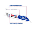 Lenox MULTIWOLF 6 in. Bi-Metal WAVE EDGE Reciprocating Saw Blade 10 TPI 1 pk