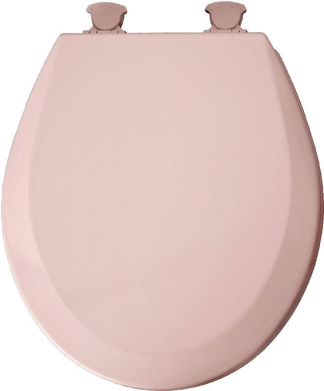 Mayfair 46ECDG-023 Toilet Seat, Round, Wood, Pink, Twist Hinge