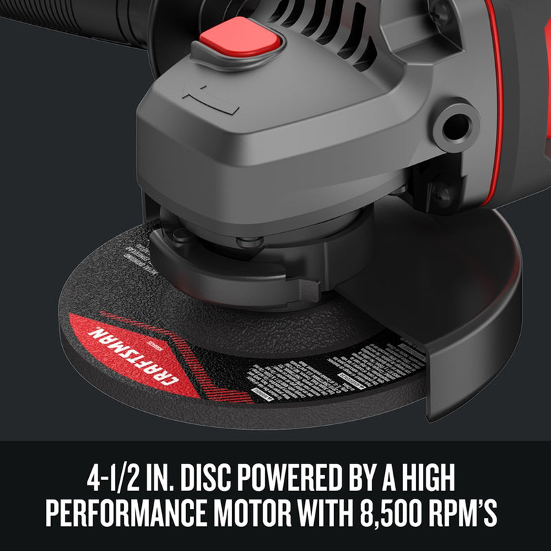 Craftsman V20 Cordless 4-1/2 in. Small Angle Grinder Tool Only