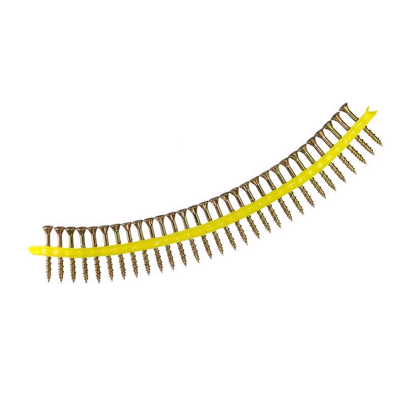 Simpson Strong-Tie Quik Drive No. 9 X 1-3/4 in. L Lobe Yellow Zinc High/Low Collated Subfloor Screws