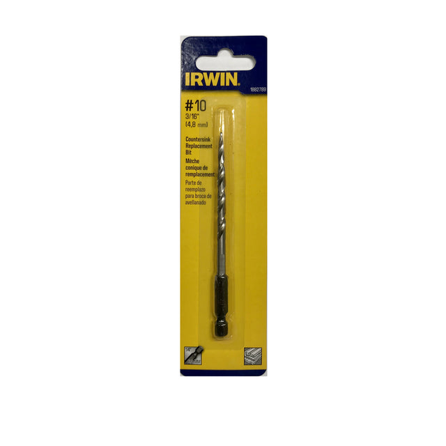 Irwin #10 X 3/16 in. D X 5 in. L High Speed Steel Countersink Replacement Bit 1 pc