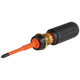 Klein Tools Phillips Bits: #2; Slotted Bits: 1/4″ ; 2-in-1 Insulated Flip-Blade 8.2 in. 2 pc