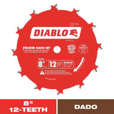 Diablo 8 in. D X 5/8 in. TiCo Hi-Density Carbide Stacked Dado Saw Blade Set 12 teeth 1 pk