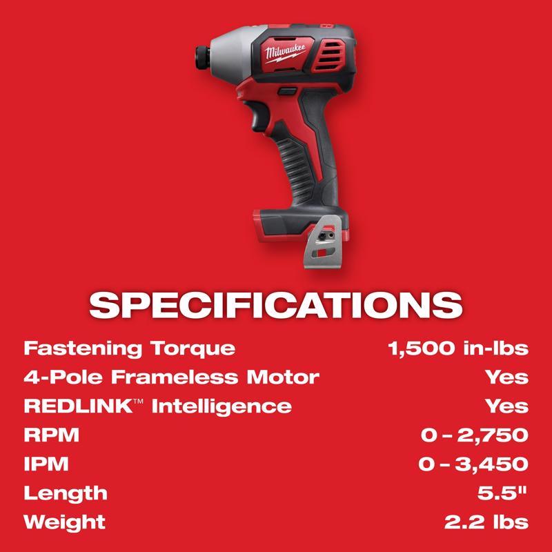 Milwaukee M18 1/4 in. Cordless Brushed Impact Driver Kit (Battery & Charger)