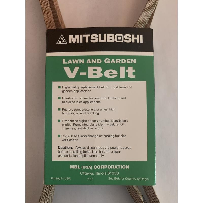 Mitsuboshi Super KB Standard V-Belt 0.5 in. W X 72 in. L For Riding Mowers