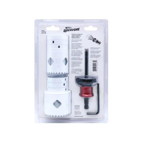 Blu-Mol Xtreme QuickCore Bi-Metal Hole Saw Set Arbor Included