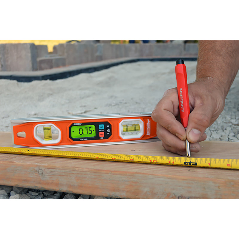 Johnson 10 in. Aluminum Magnetic Programmable Digital Torpedo Level 2 vial