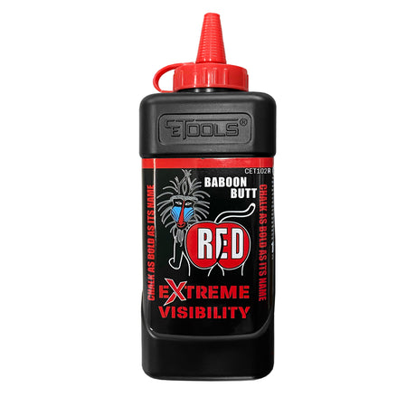 CE Tools 10 oz Permanent Extreme Visibility Marking Chalk Baboon Butt Red 1 pk
