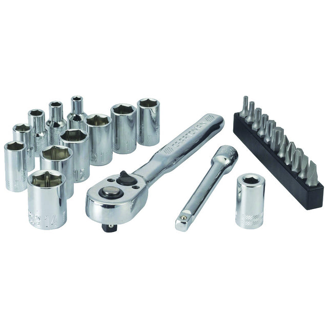 Craftsman 1/4 in. drive Metric 6 Point Mechanic's Tool Set 24 pc
