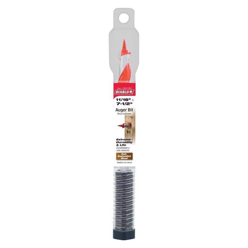 Diablo Dura-Tip 11/16 in. D X 7.5 in. L Auger Bit High Speed Steel 1 pc