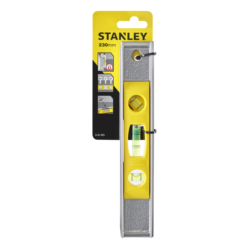 Stanley 9 in. Aluminum Magnetic Torpedo Level 3 vial