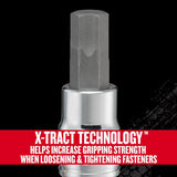 Craftsman V-Series X-Tract Technology 3/8 in. drive SAE Hex Bit Socket Set 6 pc