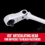 Craftsman V-Series 1/4 in. drive Comfort Grip Long Flex Head Ratchet 80 teeth