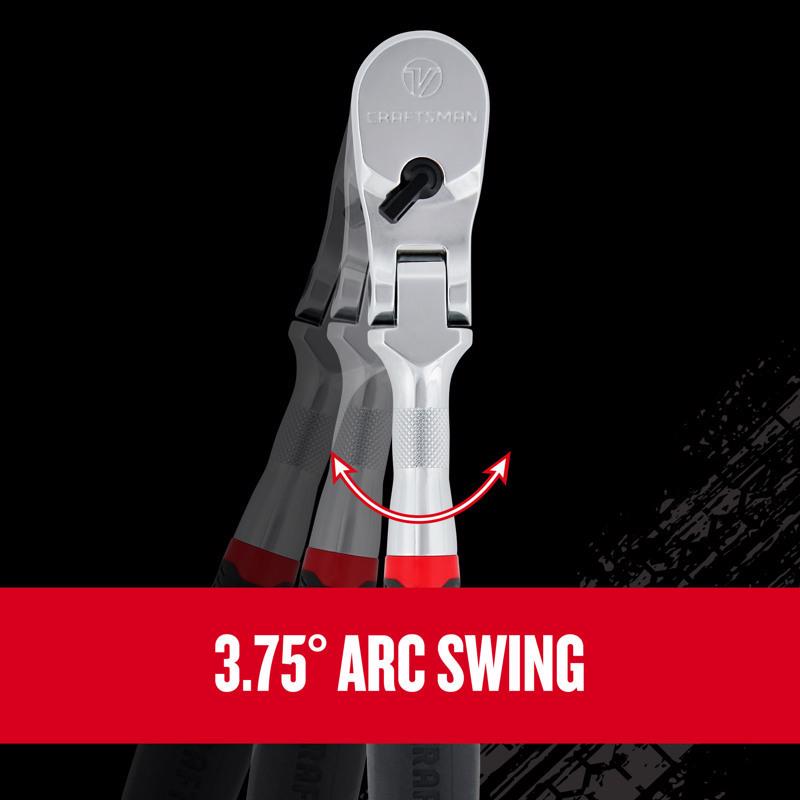 Craftsman V-Series 1/2 in. drive Comfort Grip Flex Head Ratchet 96 teeth