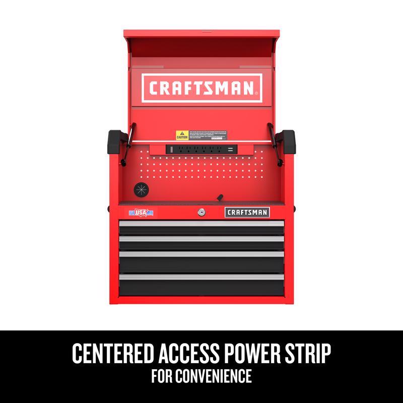 Craftsman S2000 26 in. 4 drawer Steel Tool Chest 24.7 in. H X 16 in. D