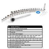 GreatNeck 1/4 and 3/8 in. drive Metric and SAE Ratchet and Socket Set