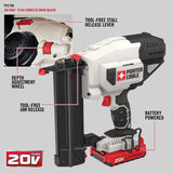 Porter Cable 18 Ga. Cordless Brad Nailer Kit (Battery & Charger) 20 V