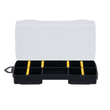 Stanley 8.25 in. Organizer with Clear Lid Black/Yellow