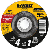 DeWalt 4-1/2 in. D X 7/8 in. Aluminum Oxide Cut-Off Wheel 5 pc