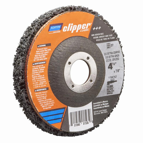 Norton 4-1/2 in. D X 7/8 in. Silicon Carbide Clipper Classic Disc 1 each