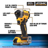 DeWalt 20V MAX Cordless Brushless 2 Tool Combo Kit