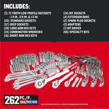 Craftsman Versastack 1/4, 3/8 and 1/2 in. drive Metric and SAE Mechanic's Tool Set 262 pc