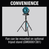 Makita 11-1/8 in. H 3 speed Oscillating Cordless Jobsite Fan