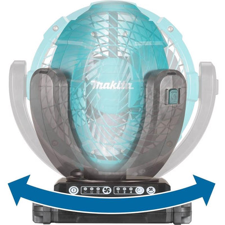Makita 11-1/8 in. H 3 speed Oscillating Cordless Jobsite Fan