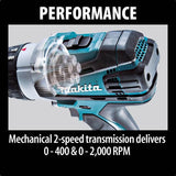 Makita 18V LXT 1/2 in. Brushed Cordless Hammer Drill/Drive Tool Only