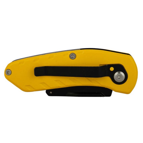 Stanley 4 in. Folding Compact Utility Knife Black/Yellow 1 pc