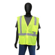 Safety Works Reflective Safety Vest Lime One Size Fits Most, Pack of 3