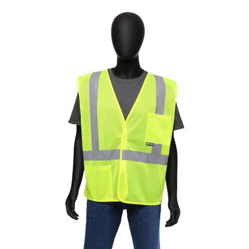 Safety Works Reflective Safety Vest Lime One Size Fits Most, Pack of 3