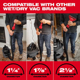 Milwaukee AIR-TIP 1-1/4 in. - 2-1/2 in. Shop Conduit Line Puller Kit Wet/Dry Vac Attachment 3 pc