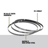 DeWalt 44.88 in. L X 0.5 in. W High Speed Steel Portable Band Saw Blade 18 TPI 3 pk