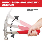 Milwaukee 20 oz Smooth Face Claw Hammer 14 in. Steel Handle